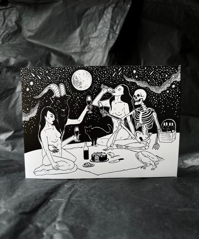 Dark Picnic Greeting Card
