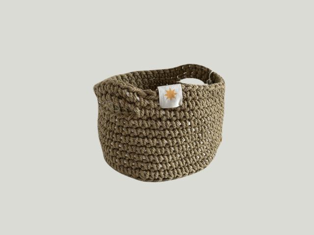 КОРЗИНА С РУЧКАМИ ИЗ ХЛОПКА VILLAGE OLIVE BASKET, 14х20см